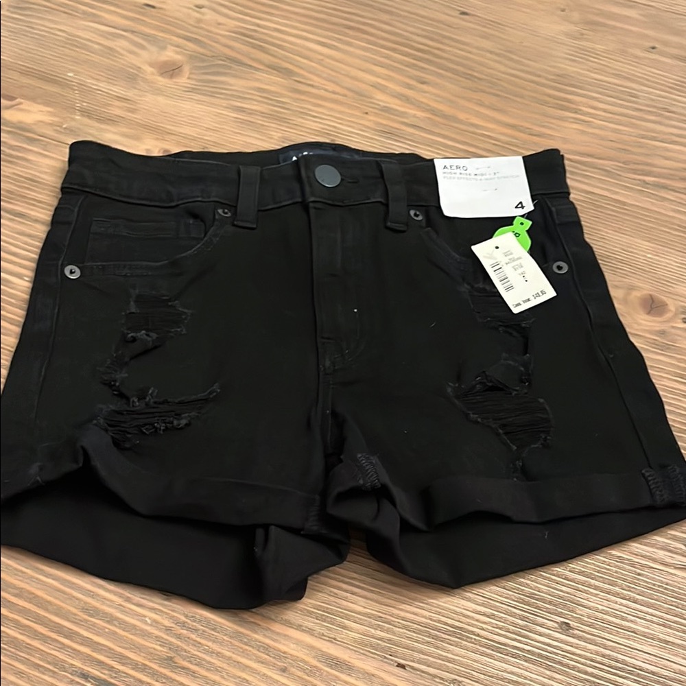 Aeropostale High Rise MIDI Jean Shorts